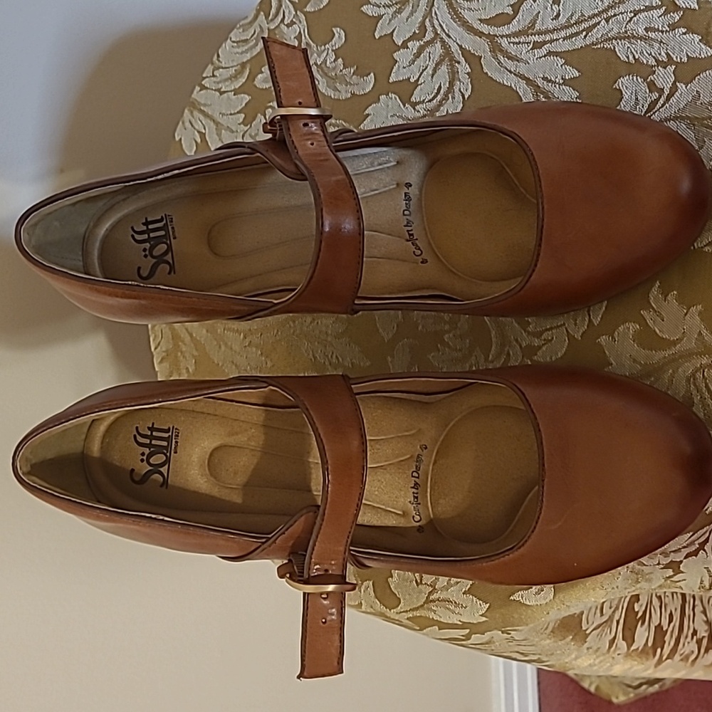 New Sofft Cork Sturdy Brown Miranda Heels 11M Euro 43 ( Never Worn)